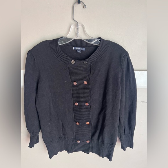 Anne Klein Sweaters - Anne Klein Black Double-Row Button Women’s Cardigan
